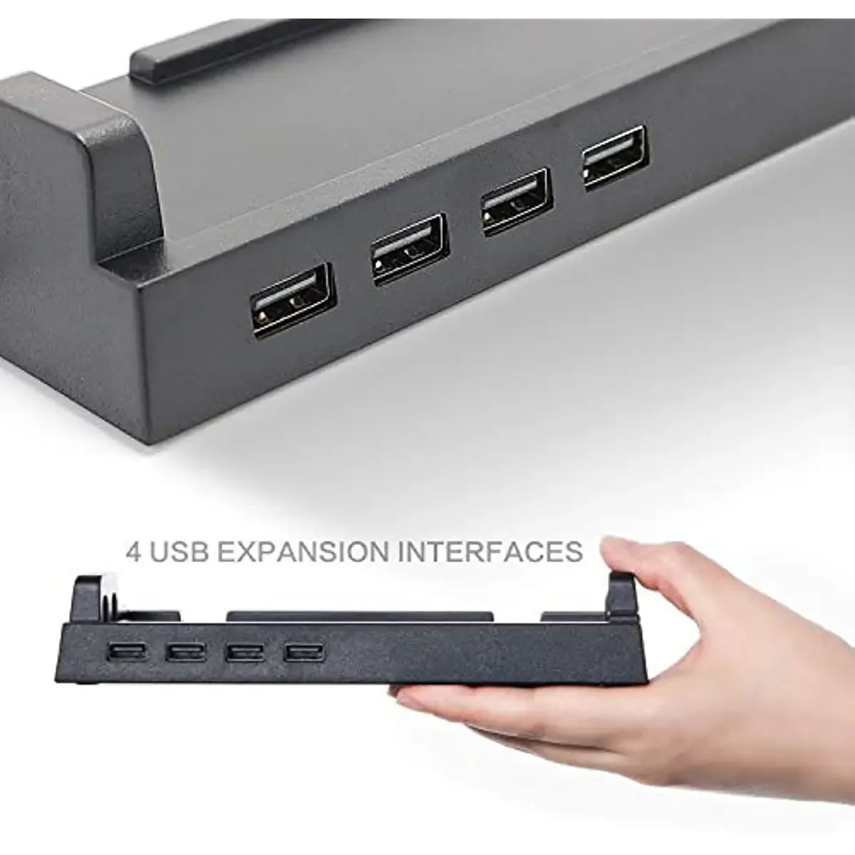 Hub Dock for Switch,USB Hub for Switch with 4 Output Ports Wired Pro Controllers, JoyPad Dock, Controller Adapter