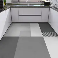 Waterproof and Oil Proof Kitchen Floor Mat Imitation Leather Carpet Anti Slip Dining Room Decoration Customizable Floor Mats 2