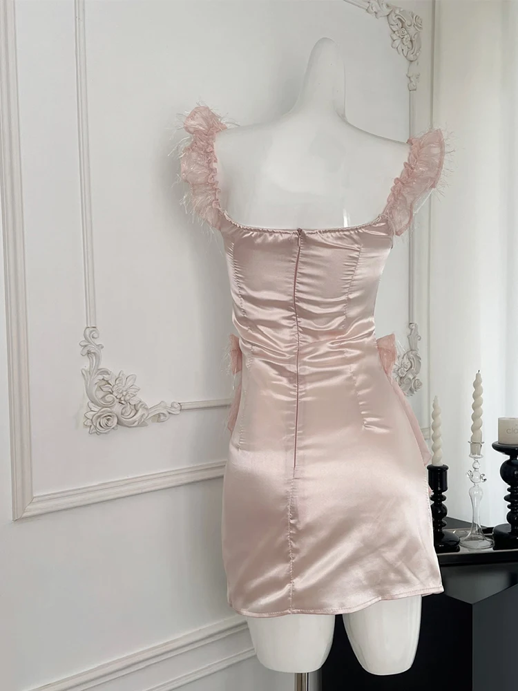 Summer Sweet Prom Gown Aesthetic Ballet Core Coquette Lace