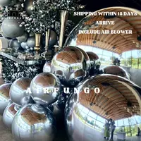 Hot Sales Silver PVC Inflatable Reflective Gazing Ball /Inflatable Christmas Mirror Sphere/Inflatable Mirror Balls Customization 1