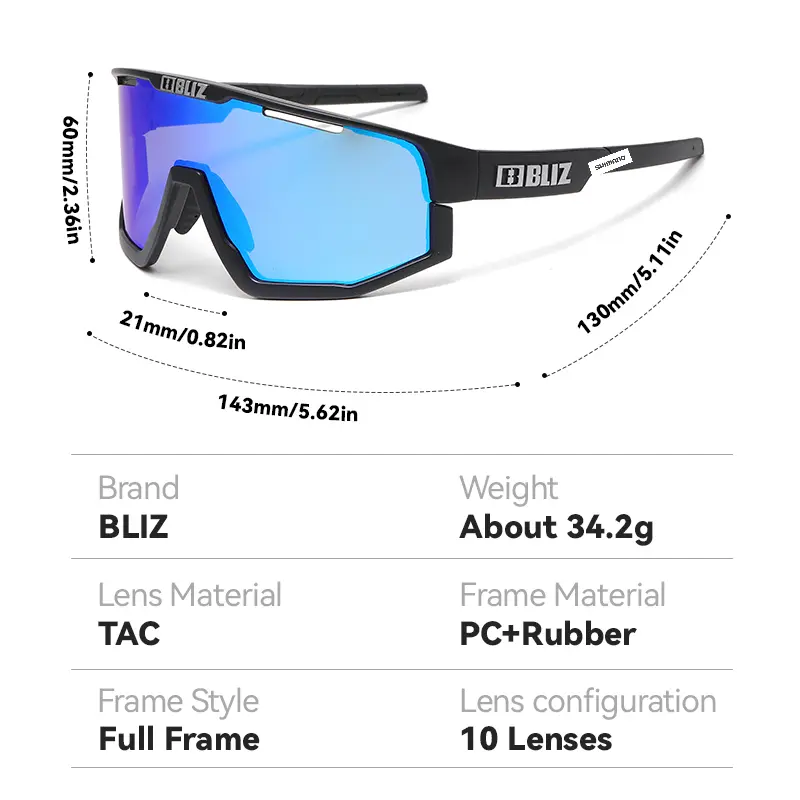 B BLIZ Fashion Outdoor Cycling Sunglasses Men MTB Bike Glasses Sports Hiking Mountain Women Bicycle Cycling UV400 Goggles - Image 6