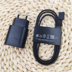 25W Super Fast Charger PD USB - C Adapter Cargador - Black EU and Cable