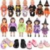 Halloween Doll Clothes Festival Pumpkin, Skeleton Costumes For 18 Inch American&43cm Baby New Born,OG,Life Girl Doll Accessories 1