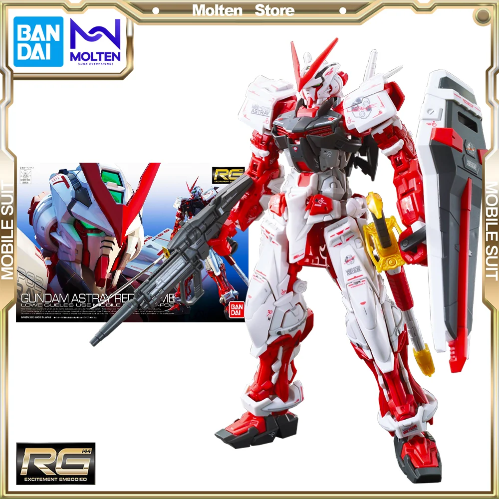 

BANDAI оригинальная 1/144 RG Gundam Astray красная рамка Gundam Модель Seed Kit сборка/сборка аниме экшн-фигурки