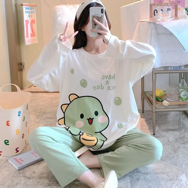 2023 Hello Kittys Pyjama Femme Sanrios Anime Printemps/automne Manches  longues Kawaii Cartoon Sweet Korean Version Étudiant Survêtement Ensemble