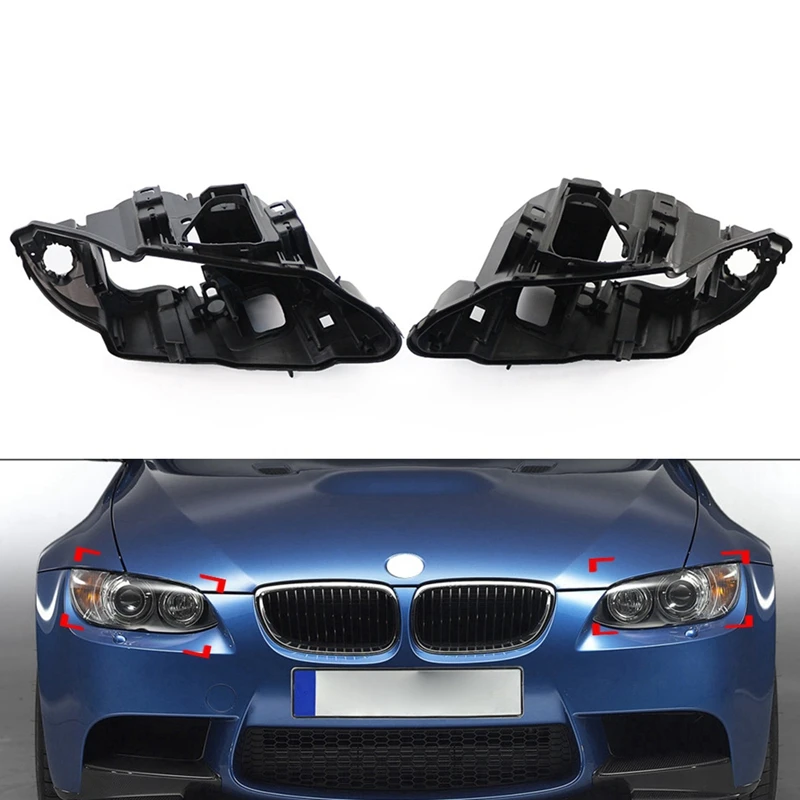 

Headlight Rear Housing Base Headlight Base Car For BMW E92 E93 M3 328I 335I 2006-2009 63117182507 63117182508