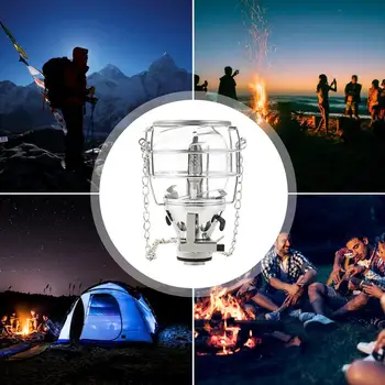 Camping Lantern - Storm Lantern -Flashlight- Stainless Steel Chain - Reinforced Lampshade For Picnics, Fishing, Hiking,at the Beach, Backpacking 5