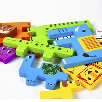 Montessori Animal Characters Transportation wooden puzzle Russian Blocks Cute Animals Puzzle Toys occupation 6