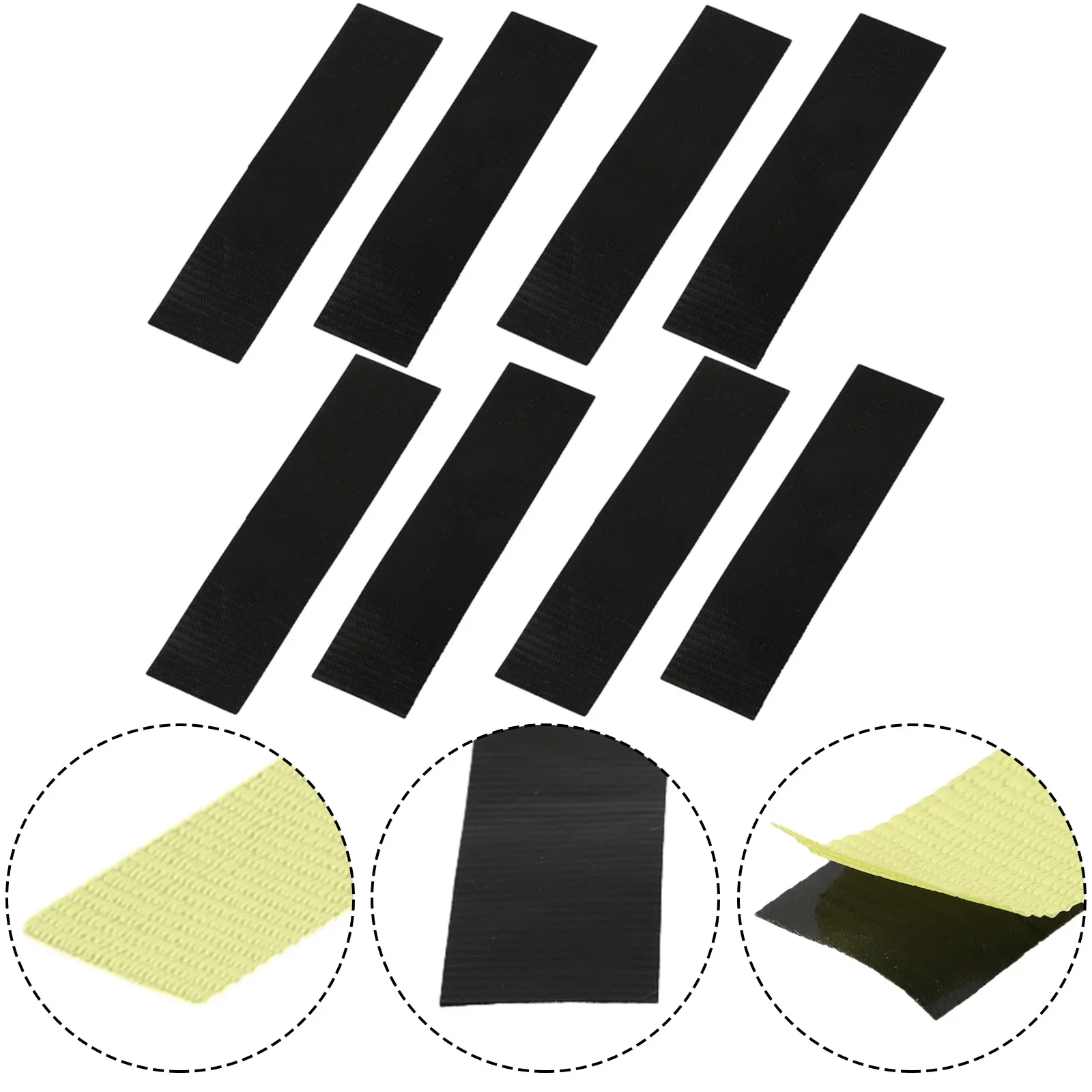 Fireplace End Tape Strong Adhesive Glass Fabric Material Sealing Cord End Heat Resistant 8pc Set 10 2 5cm Size