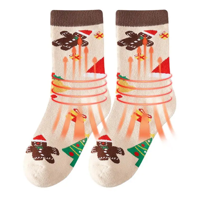 

Soft Gingerbread Man Santa Claus Christmas Tree Snowman Xmas Socks Christmas Socks Colorful Cute Accessory Christmas Costume