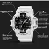 SANDA Top Brand G Style White Sports Men's Watch Luxury Military Quartz Watch Men LED Digital Waterproof Timer Stopwatch New Hot 4