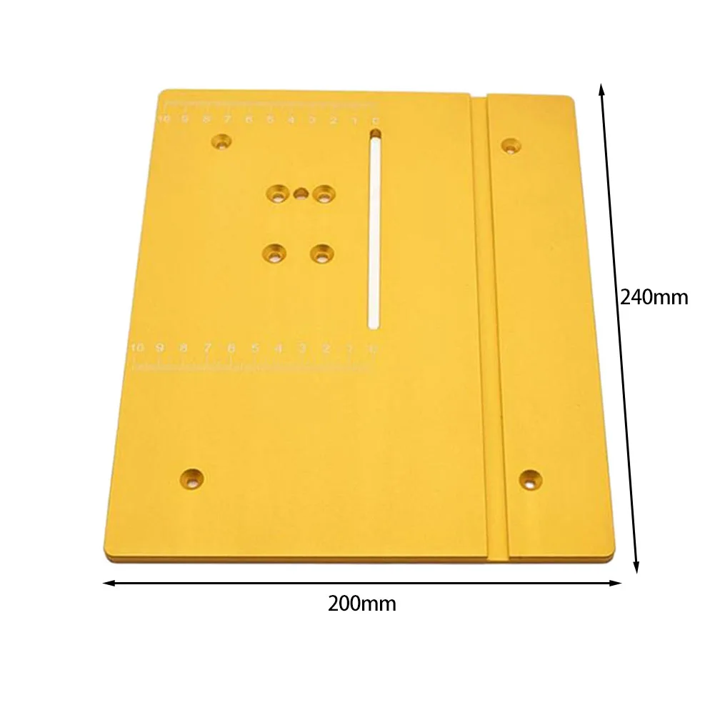 T60 Table Saw Panel 240*200*6mm Aluminum Router Table Insert Plate Saw Panel Circular Woodworking Workbench
