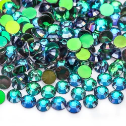 Fluorescent Glitter Neon Rhinestones for DIY Nail Art and Fashion Accessories (Green Shine)