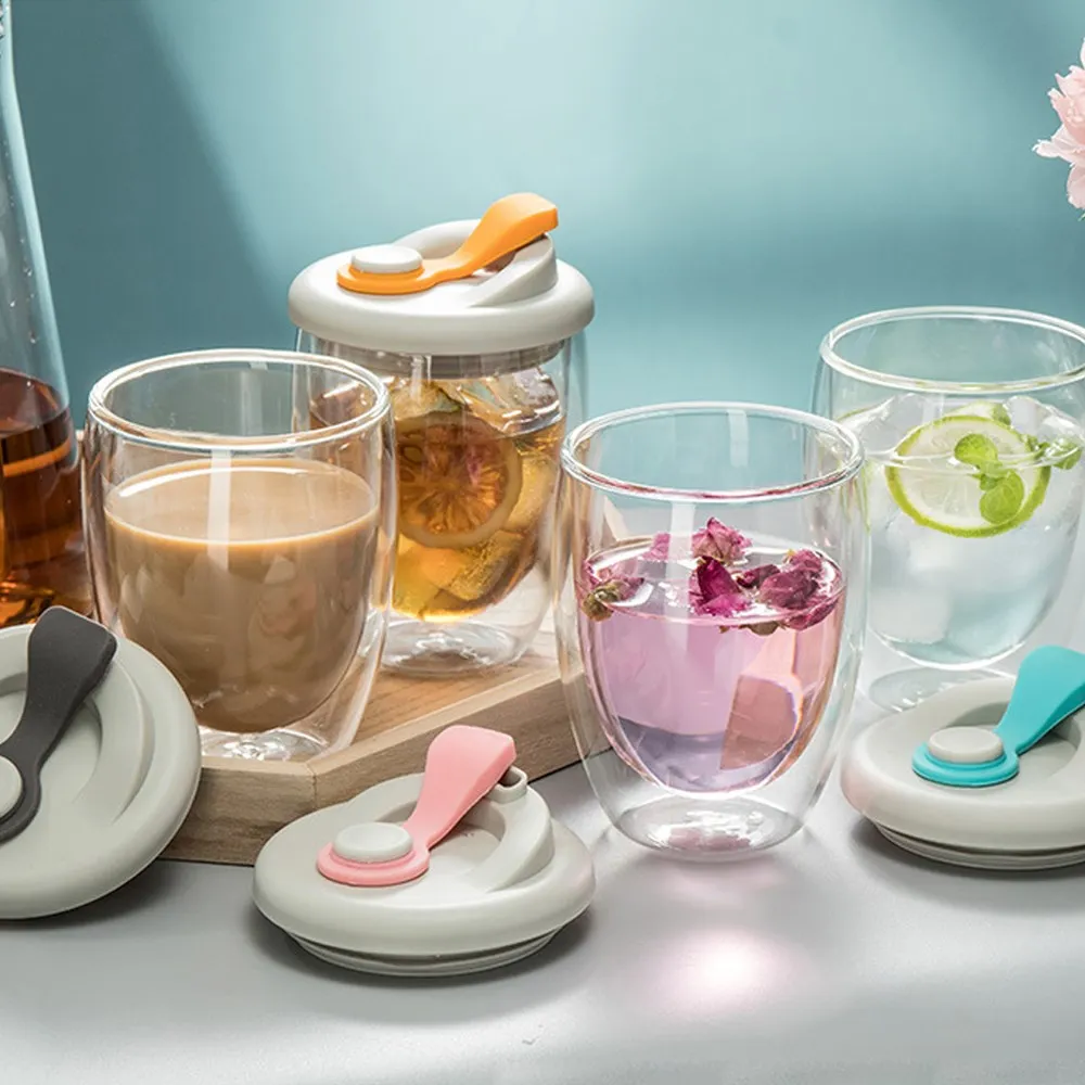 Tazza da 320 ml in vetro per caffè con pratica impugnatura tè Bicchieri per bevande calde fredde Cappuccino latte espresso Coppe - Cina Tazze in vetro e tazze in vetro prezzo