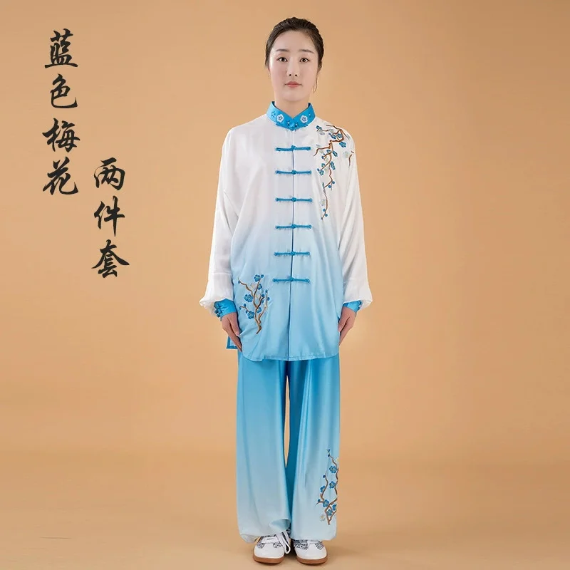 Women Soft High Quality Tai Chi Suit Lady Kung Fu Wushu Martial Arts Uniform Performance Jacket Pants Oriental Exercise Clothing