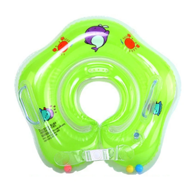 4 Colors Safety Baby Swimming Neck Ring with Bells Cartoon Infants Bathing Circle Summer Inflatable Water Floating Accessories 1