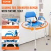 VEVOR Sliding Tub Transfer Bench with 360 Degree Swivel Seat Safety Belt Height Adjustable Bath Chair for Elderly Disabled 330LB 2