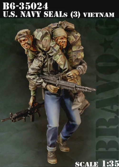 

1:35 Scale Die-cast Resin Soldier 2 People Need To Assemble And Color By Yourself Free Shipping