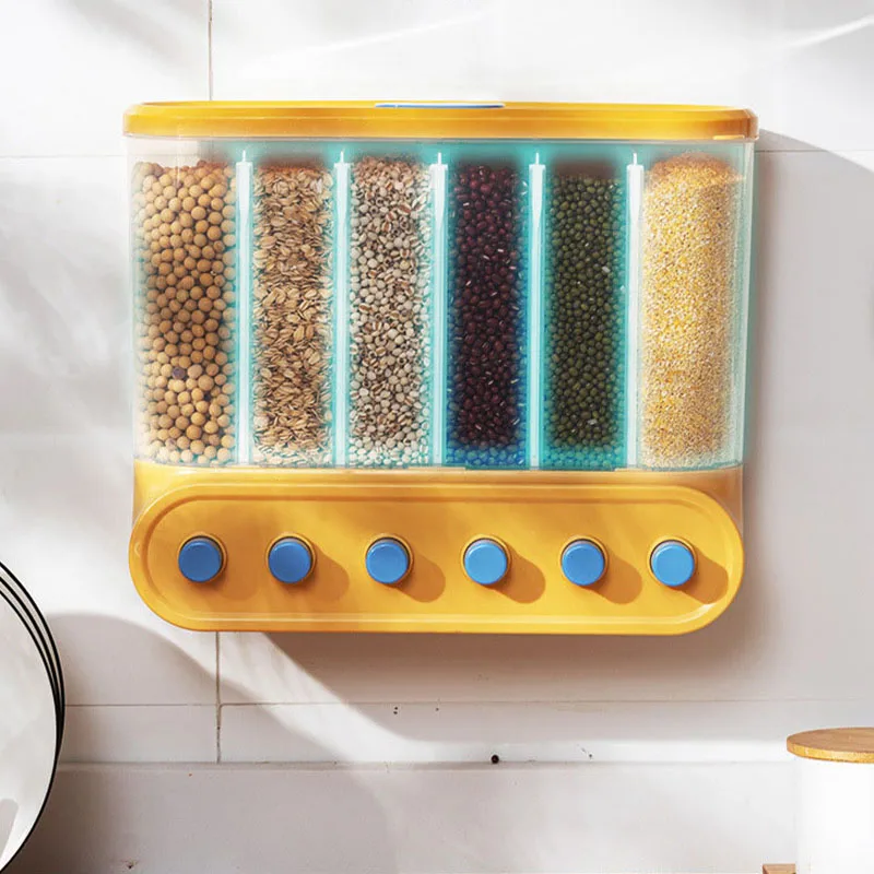 HouseholdWallmountedFoodStorageContainersSealedGrainBucket