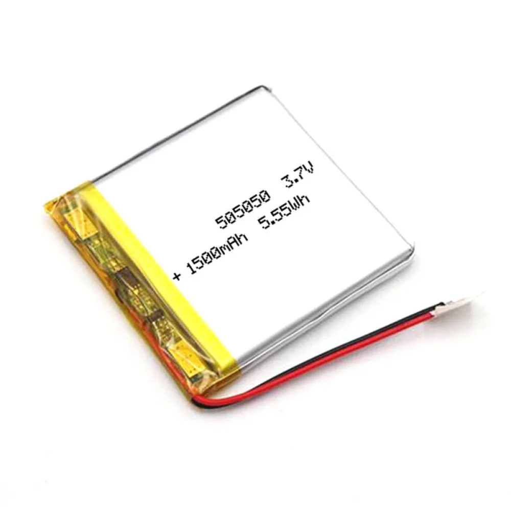 

Rechargeable 3.7V 1500mAh 505050 Lithium Polymer ion Battery For Tablet DVD Mobile Power MP4 Camera Power Bank MP3 Laptop