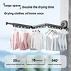 Balcony folding clothes rack no punching suction cup telescopic clothes rack household invisible telescopic clothes pole 2