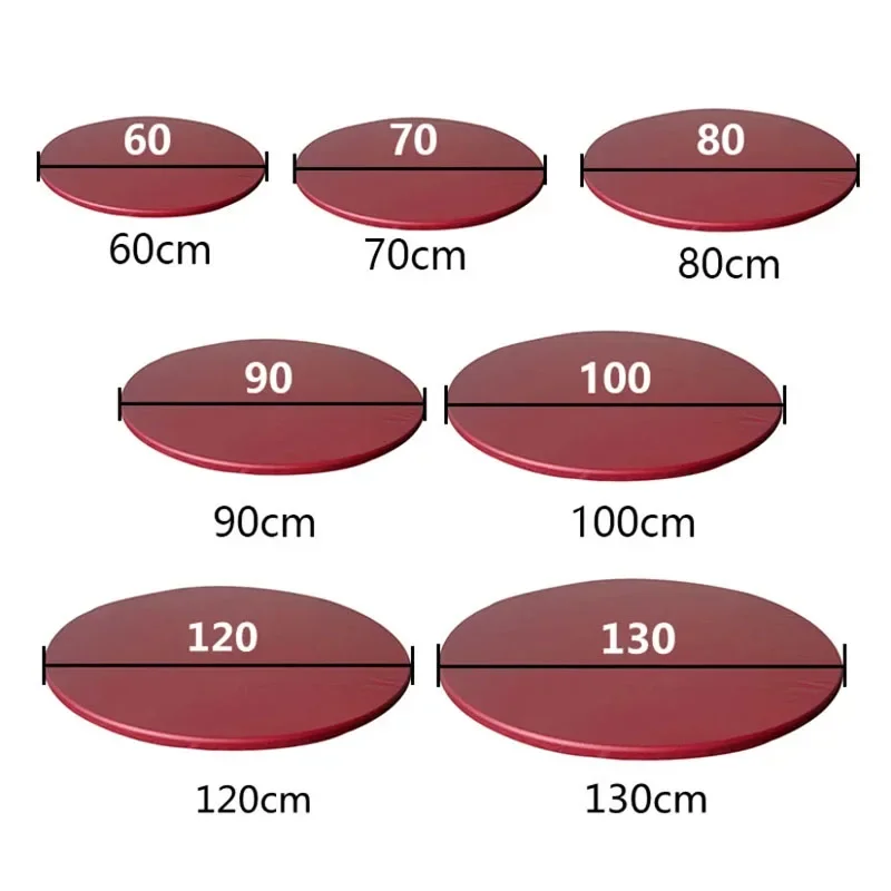New 60-140cm Weding Round Table Cover Waterproof Case Dining Table Oil-Proof Elastic Tablecloth Fitted Wedding Decoration Hotel 6
