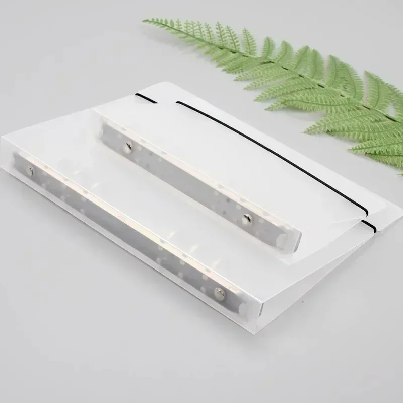 Transparent Loose Leaf Binder Notebook Cover with Zipper - Journal Planner Accessories and Stationery Supplies