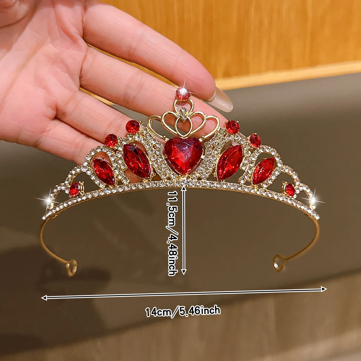 Versatile, Fashionable, and Elegant Gold Red Crown