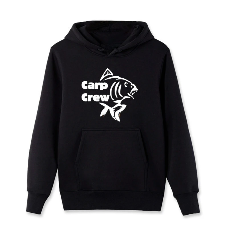

2024 tops Spring Autumn Print Carp Crew Fish Hoodies Male Pullover Sweatshirt Casual Hoody Streetwear Fitness