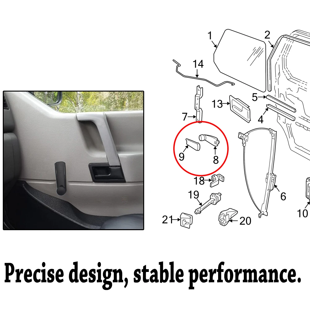 2PCS Window Winder Handle Crank Crankshaft Manual Left Right Repair for VW Transporter T4 1990-1994 Passat 1982-1992