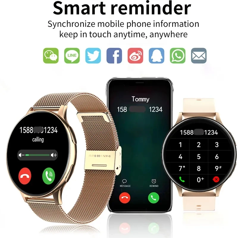 Lige 2024 모든 스마트 폰 연결 Bluetooth 통화 시계 남성 스마트 시계 여성 남성 방수 Smartwatch AMOLED 화면