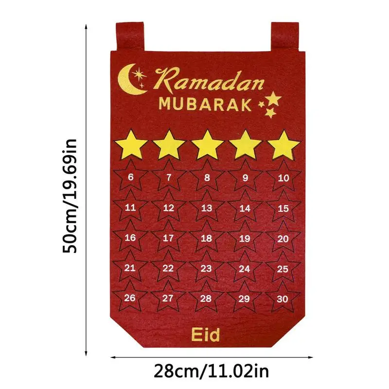 Calendrier de l'Avent 2023 en bois pour le Ramadan - Calendrier de compte à  rebours de 30 jours - Calendrier islamique pour enfants