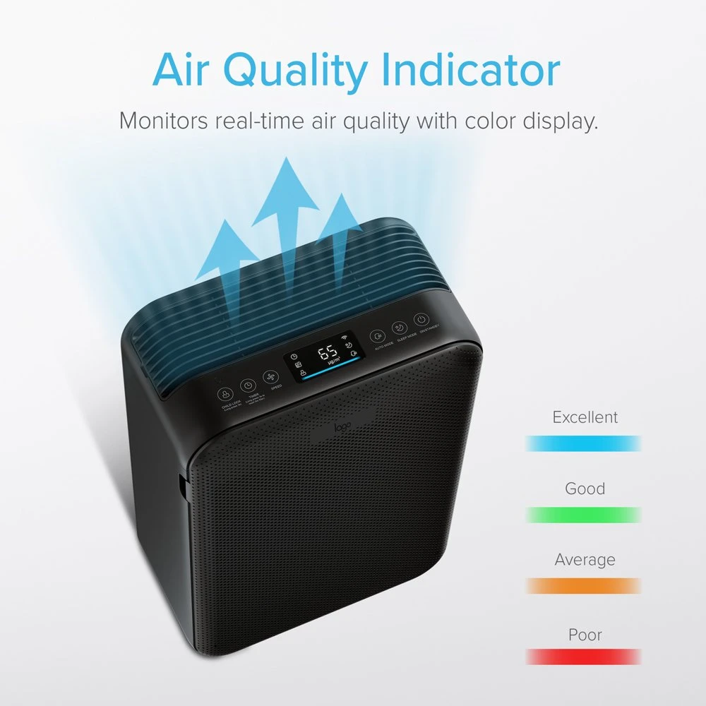 

Purifier with True HEPA and Odor-Reducing Carbon Filter, 3-Stage Filter Suction