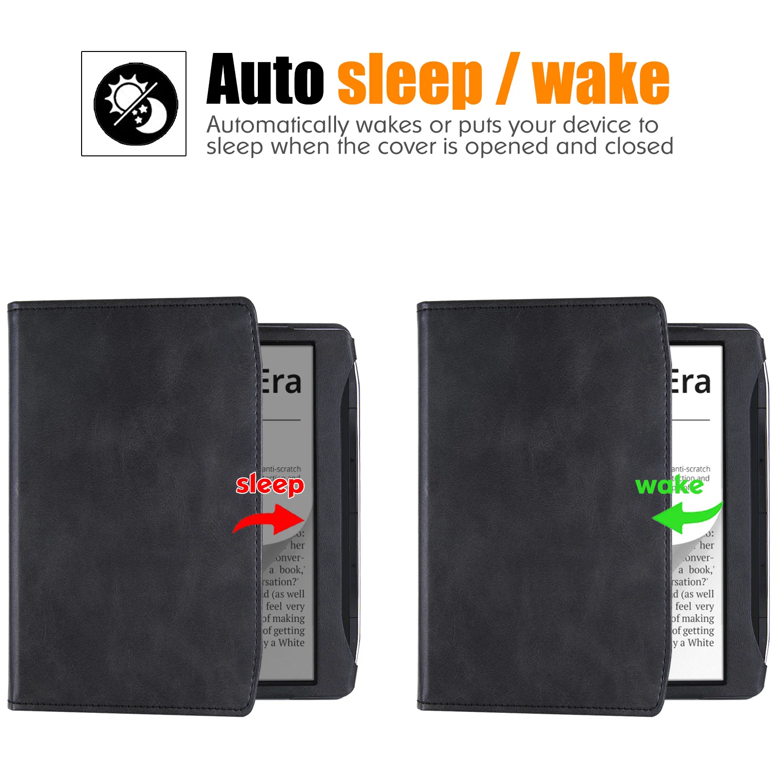 Stand Case for New 7 Pocketbook Era eReader 2022 Release - PU Leather  Protective Sleeve Cover with Hand Strap/Auto Sleep Wake