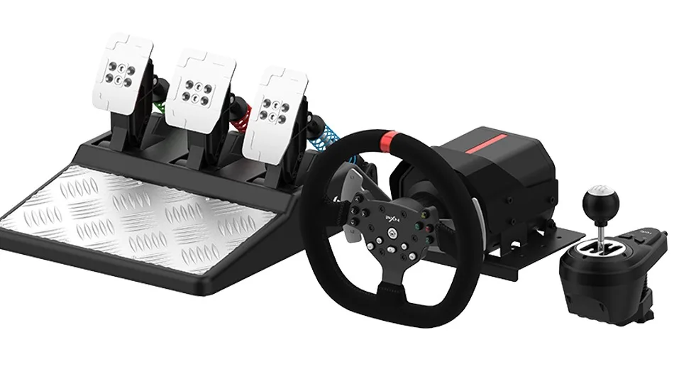 PXN V10 new dualmotor force feedback driving gaming racing wheel with