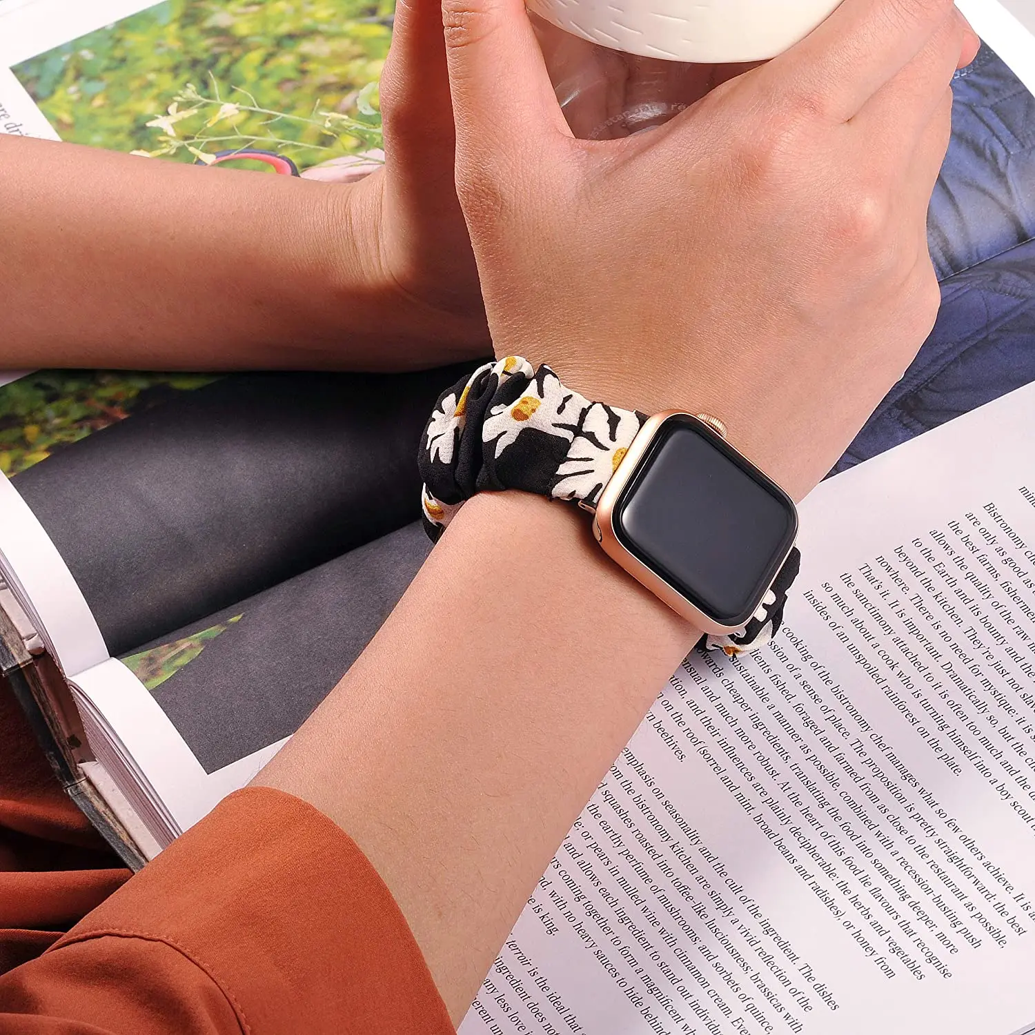 Leopard Print Elastic Nylon Watch Strap Bracelet