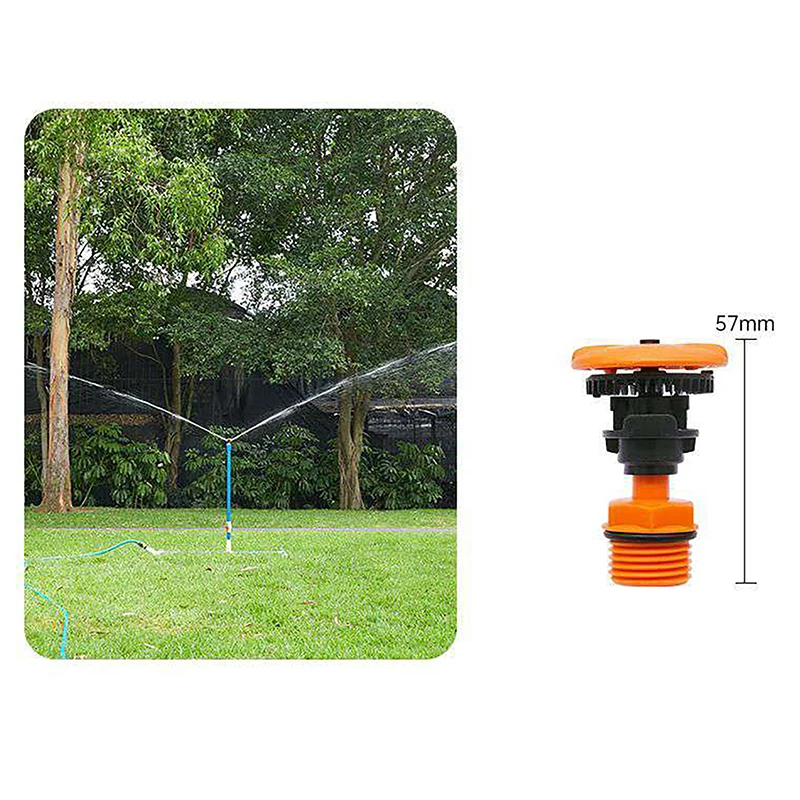 

1/2"Male Thread Garden Watering Sprinkler 360° Rotating Lawn Flower Field Orchard Irrigation Nozzle Oscillating Rotary Sprinkler