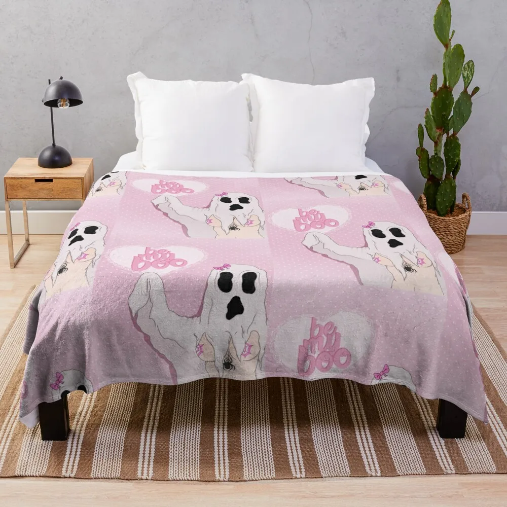 

Ghost Girl Valentines Day Card Throw Blanket For Sofa Soft Bed Blankets