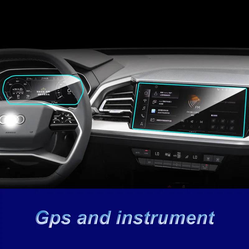 아우디 Q4 E-TRON 2022 2023 2024 2025 용 자동차 강화 유리 스크린 라디오 GPS 네비게이션 화면 보호 필름