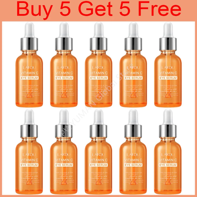 

Vitamin C Remove Dark Circles Eye Serum Anti-Wrinkle Fade Fine Line Anti Eye Bag Puffiness Essence Anti-Aging Lift Firm Eye Care