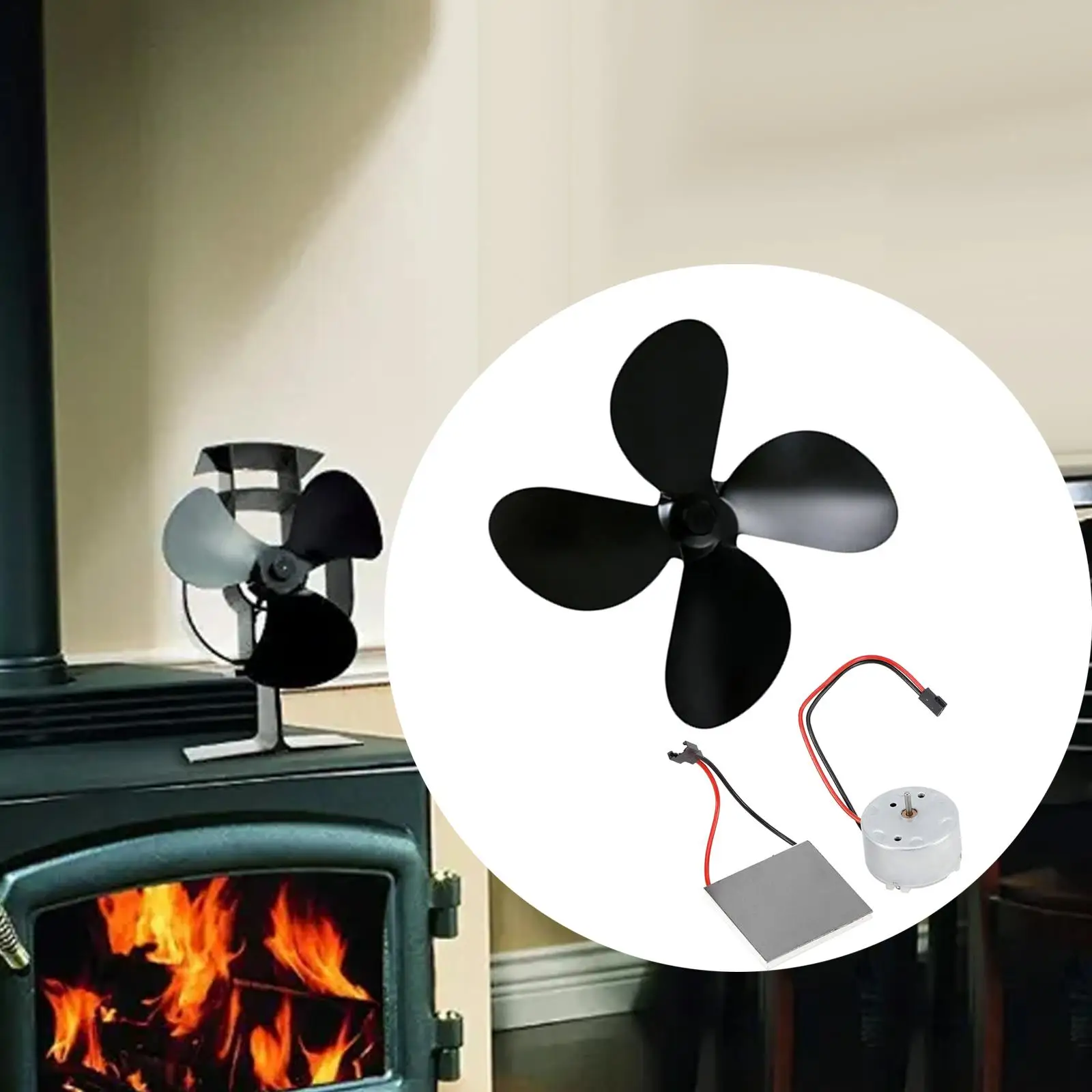 

Fireplace Fan Motor Electric Power Generation Set Metal Stoves Fan Motor Generator Sheet for Stoves Fireplace Replacement Parts