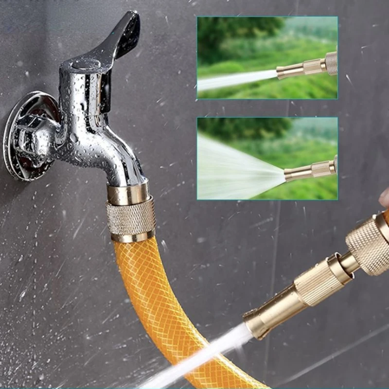 

High-pressure Water Gun Spray Direct-injection Gun Water Pipe Copper Joint Faucet Conversion Head Watering Flower Car Wash