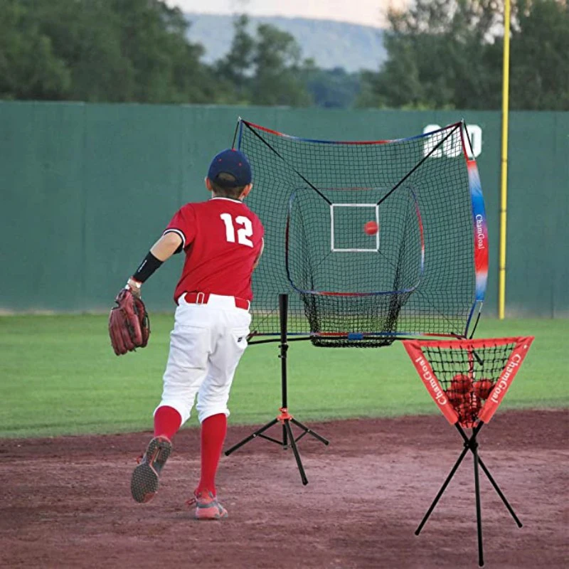 Filet D'entraînement Portable Baseball/softball Segawe - 7x7 Pieds Avec Zone De Frappe
