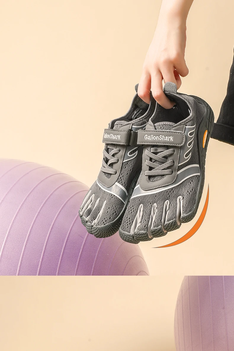 Mesh Five-Finger Athletic Shoes, Lightweight Design for Yoga, Functional Training & Indoor Adventures