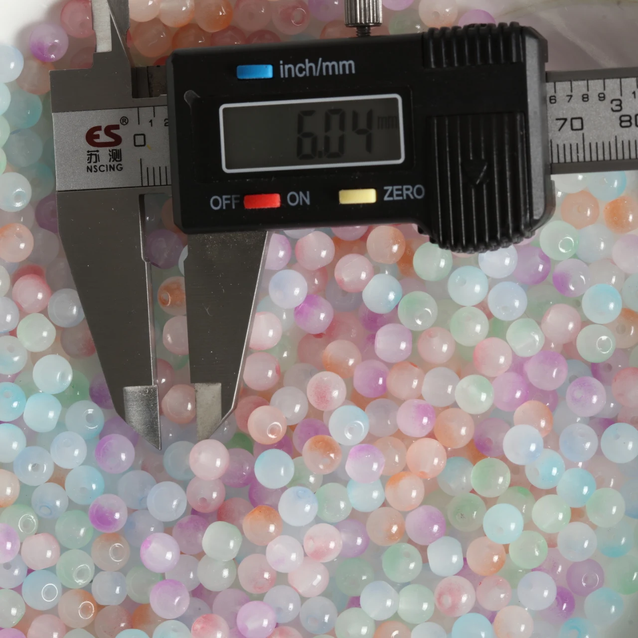 Mint Green Gradient Glass Beads - 6mm Round for Handmade Jewelry Creations