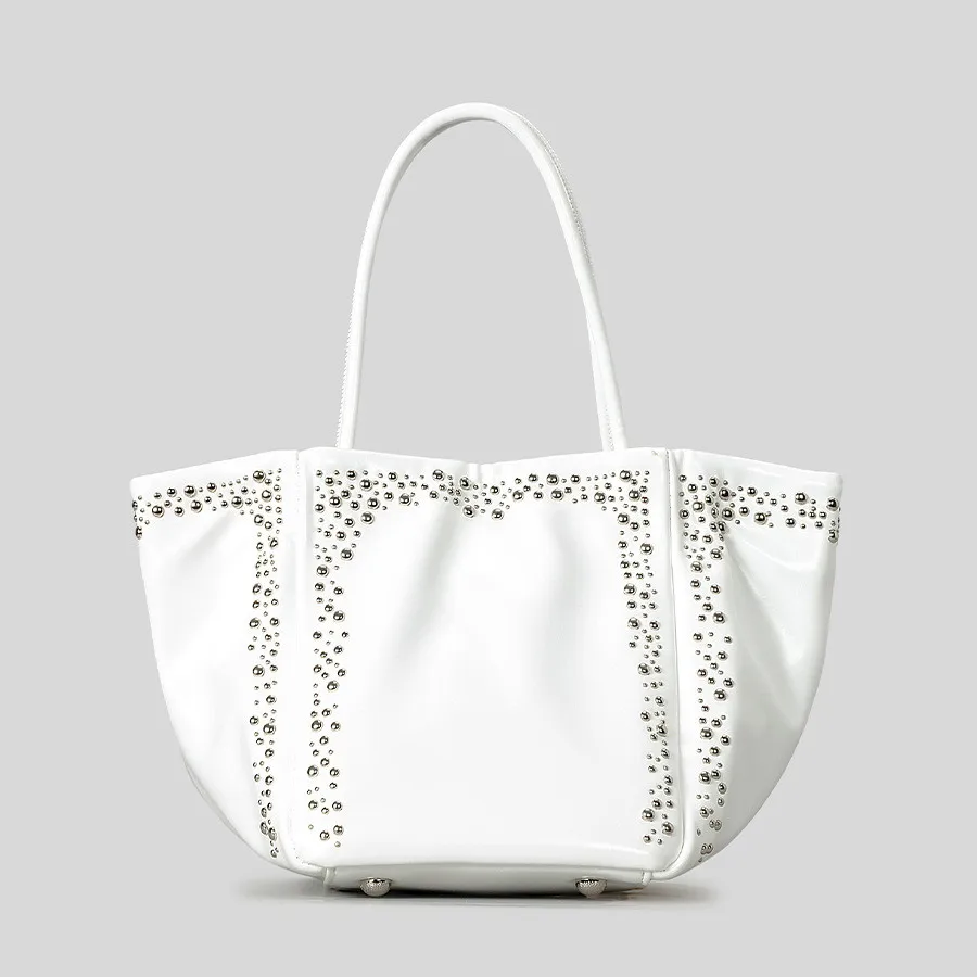 Soft Leather Handbags rivet Women Bag Shoulder crossbody Bag Girl Hobos Bags New Arrivals bolsa feminina 2025 Fashion Tote