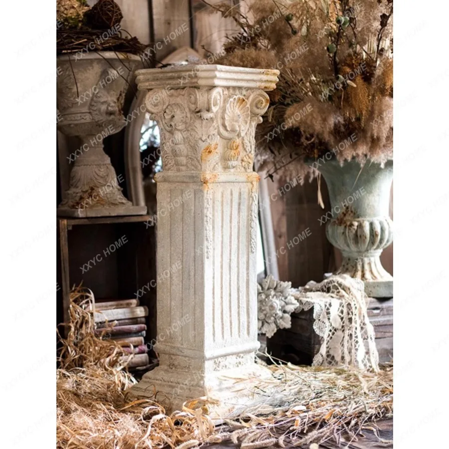 

Антикварные следы от ржавчины, римская колонна, классические декоративные украшения, колонна, реквизит для съемки