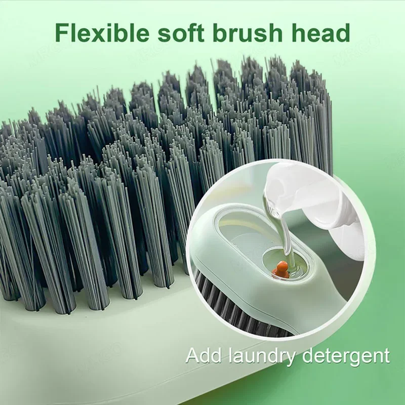 Cleaning Brush Bristled Liquid Shoe Brush Cleaning Long Handle Shoe Clothing Board Clothes Brushes Household Cleaner Tools 4
