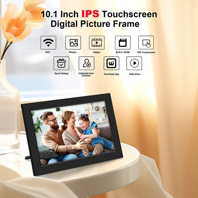 10.1" WiFi Smart Digital Photo Frame 32GB 5