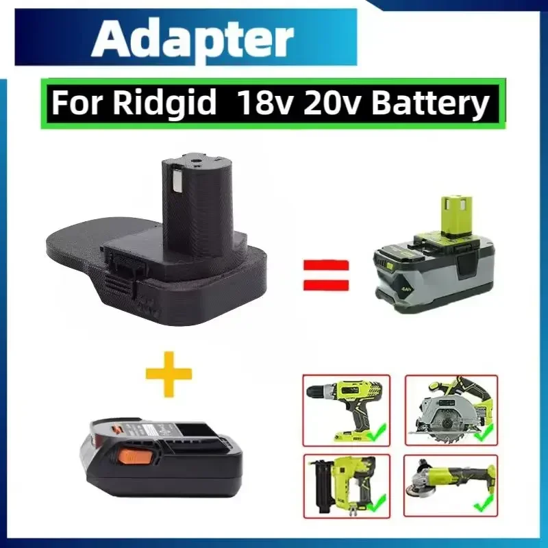 Electric Screwdriver  Adaptor For AEG/Rigid 18v Battery Converter To Ryobi 18V  Cordless drill 0 3 6 5mm 1 4 hex carbon steel keyless drill bit chuck screwdriver machine conversion drill chuck quick change converter 1pc